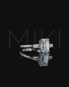 2.35 CTW Emerald Cut CVD Lab-Grown Diamond Three Stone Engagement Ring