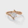 1.00 CT Round Lab-Grown Diamond Open Twist Solitaire Ring